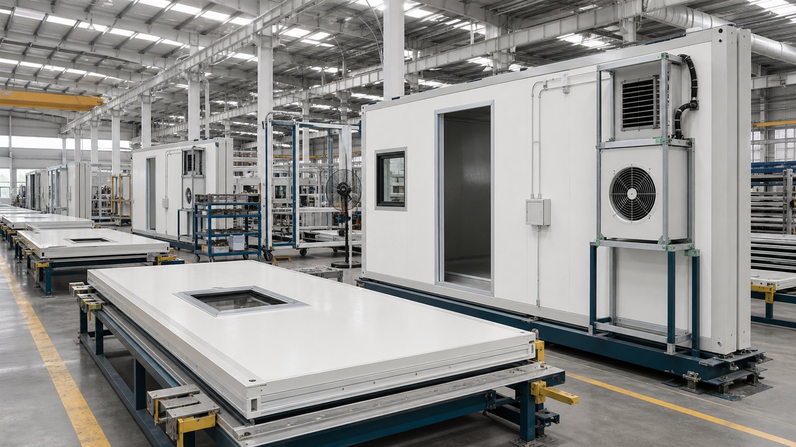 Production bay and equipment area